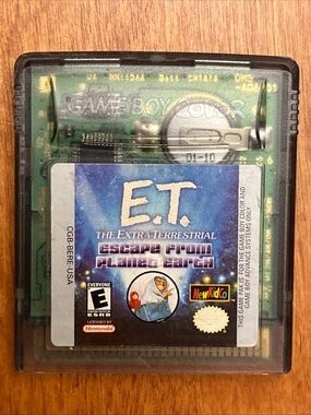 GameBoy Color E.T. The Extra-Terrestrial Escape From Planet Earth 1998 cartridge